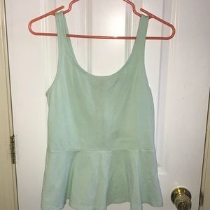 Express Mint Green Peplum Tank Top Size M